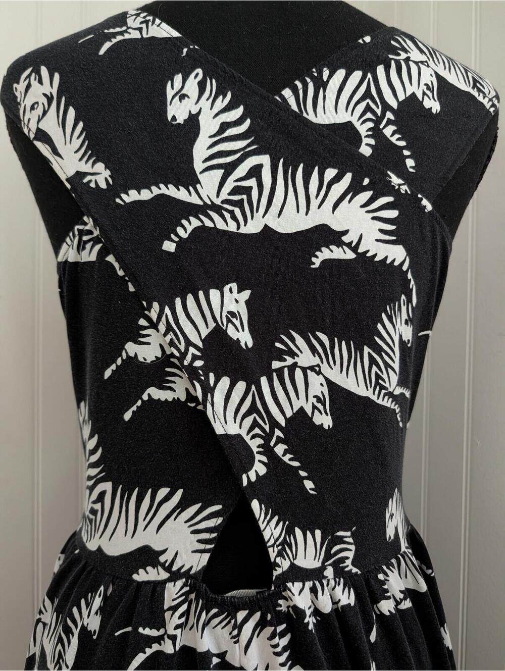 ASOS Black and White Zebra Print Sleeveless Dress UK 16 EU 44 US 12 - Picture 4 of 8
